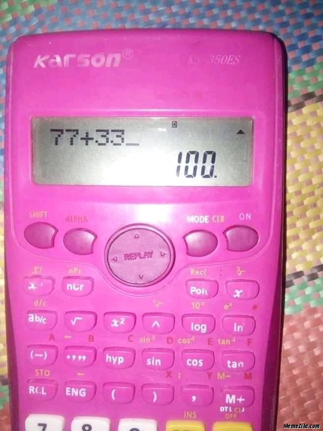 77+33=100 meme