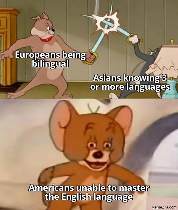 Americans unable to master the english language meme