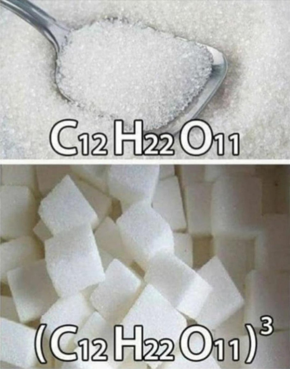 C12H22011 (C12H22011)3 Sugar Sugar cube meme