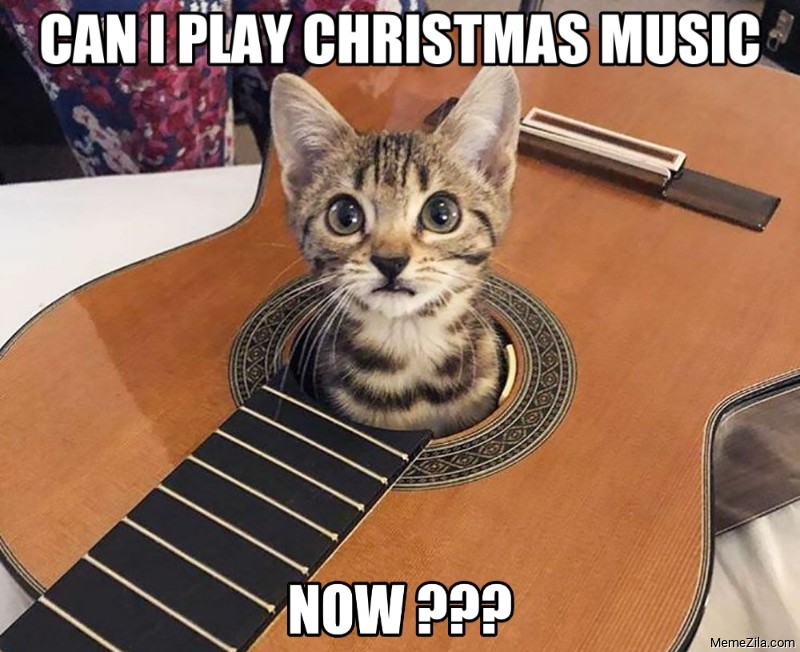 Can I play christmas music now meme