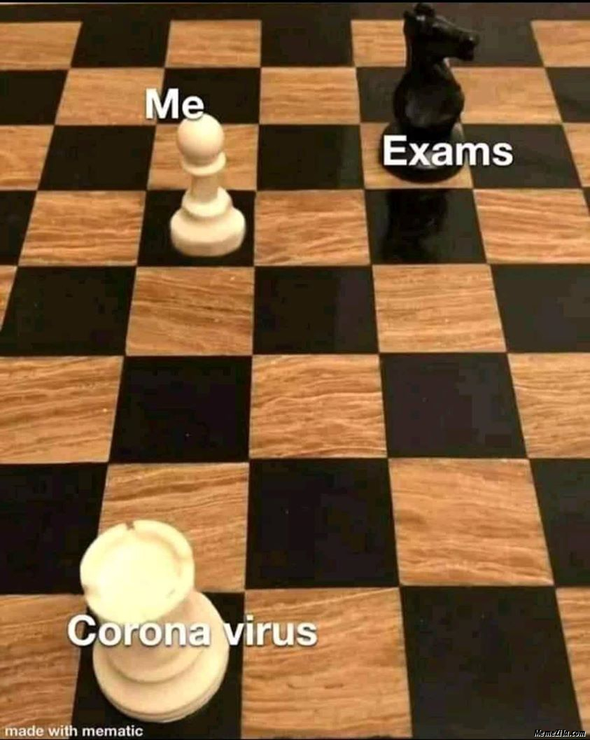 Coronavirus Me Exams meme