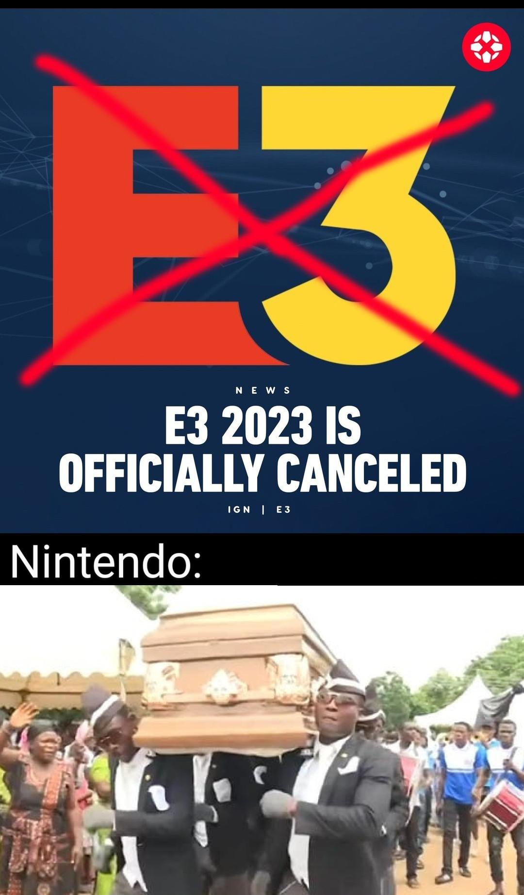 E3 is officially cancelled Nintendo meme