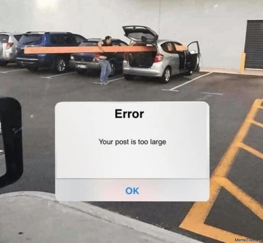 Error Your post is too large Ok
