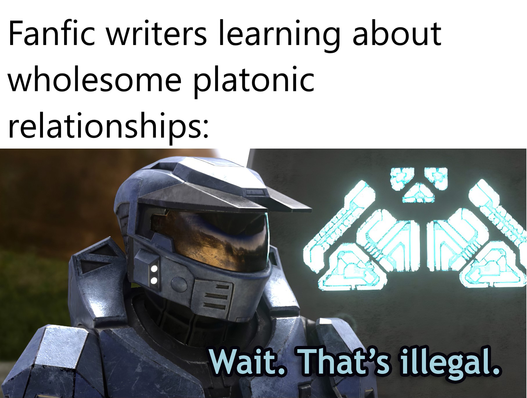 Fanfic writers learning about wholesome platonic relationships meme