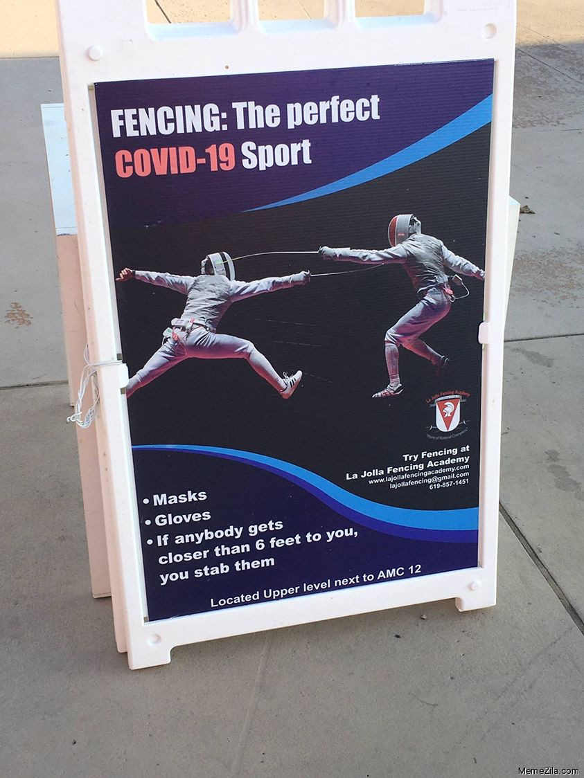 Fencing the perfect covid-19 sport meme