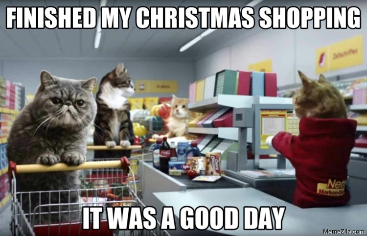 Finished my Christmas shopping It was a good day meme