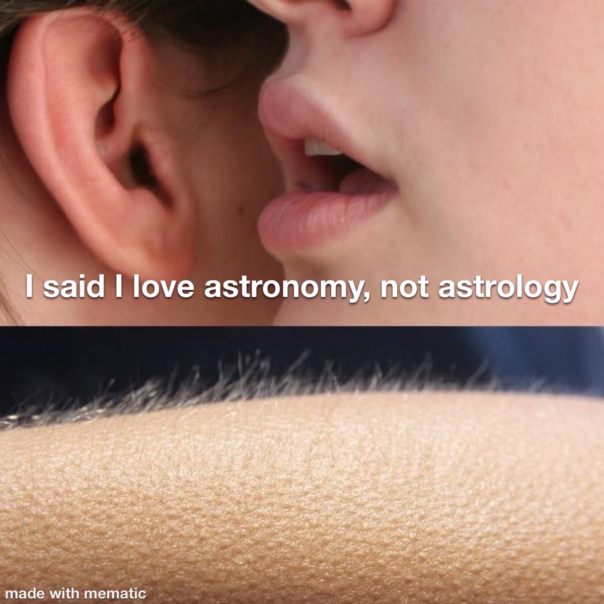 I said I love astronomy, not astrology meme