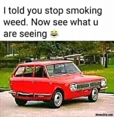 I told you stop smoking weed now see what you are seeing meme