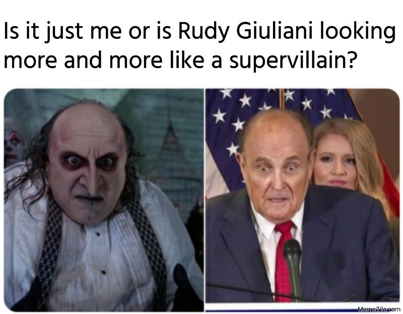 Is it just me or is Rudy Giuliani looking more and more like a supervillain meme