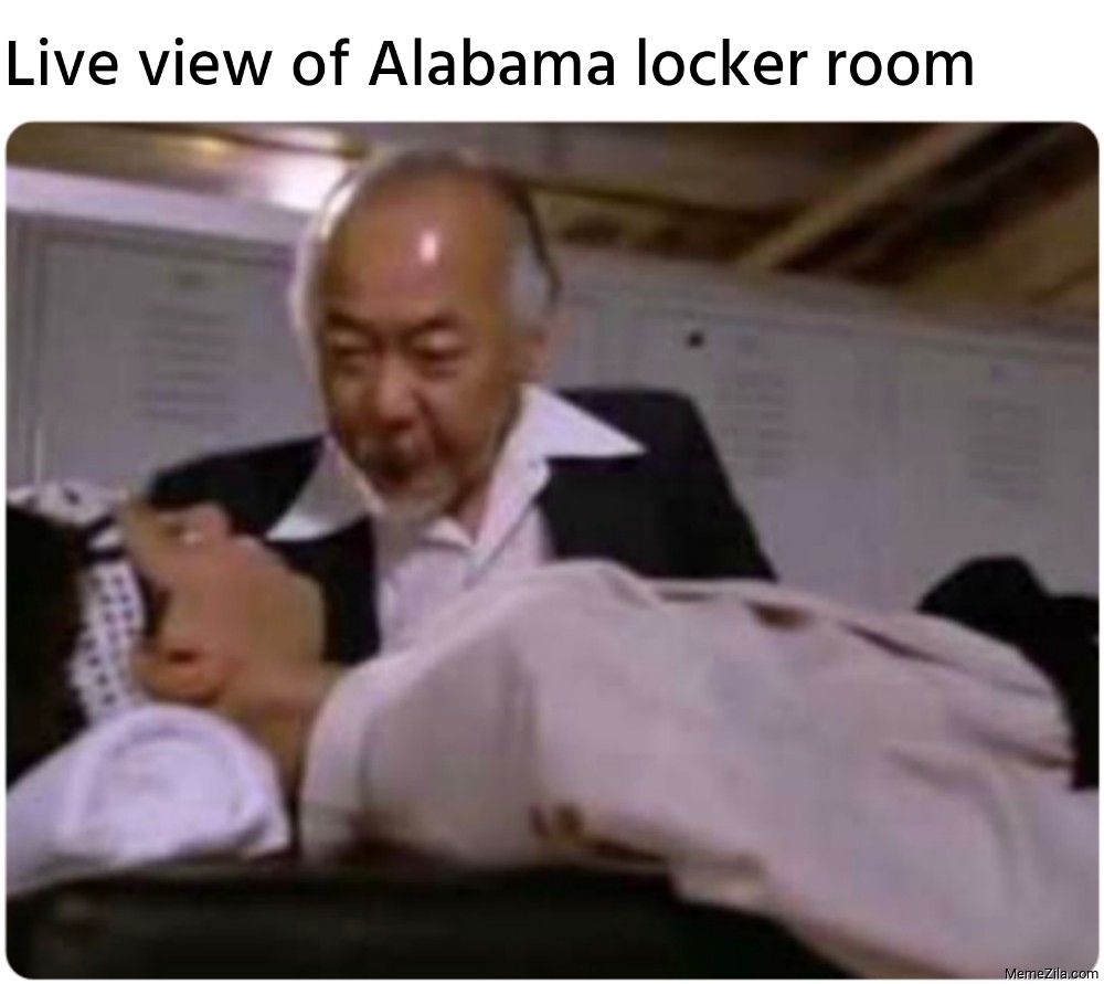 Live view of Alabama locker room meme