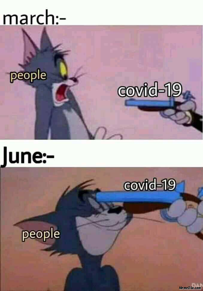 March people vs covid-19 June people vs covid-19 meme