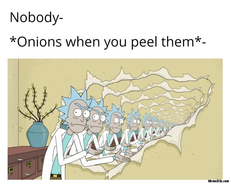 Nobody Onions when you pill them meme