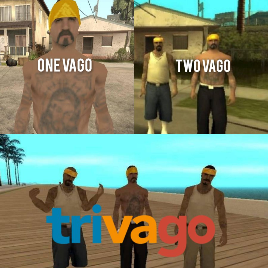 One Vago Two Vago Trivago meme