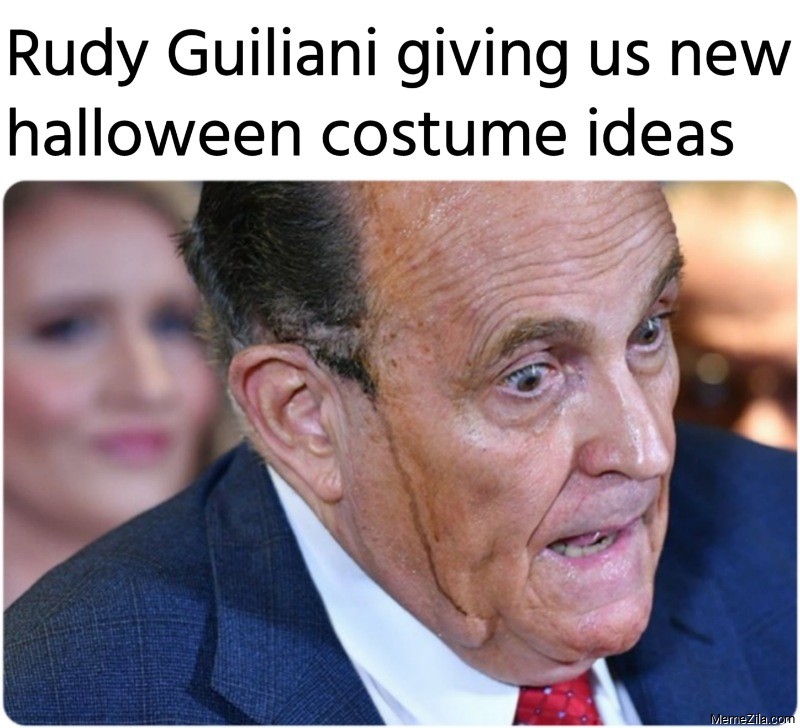 Rudy Guiliani giving us new halloween costume ideas meme