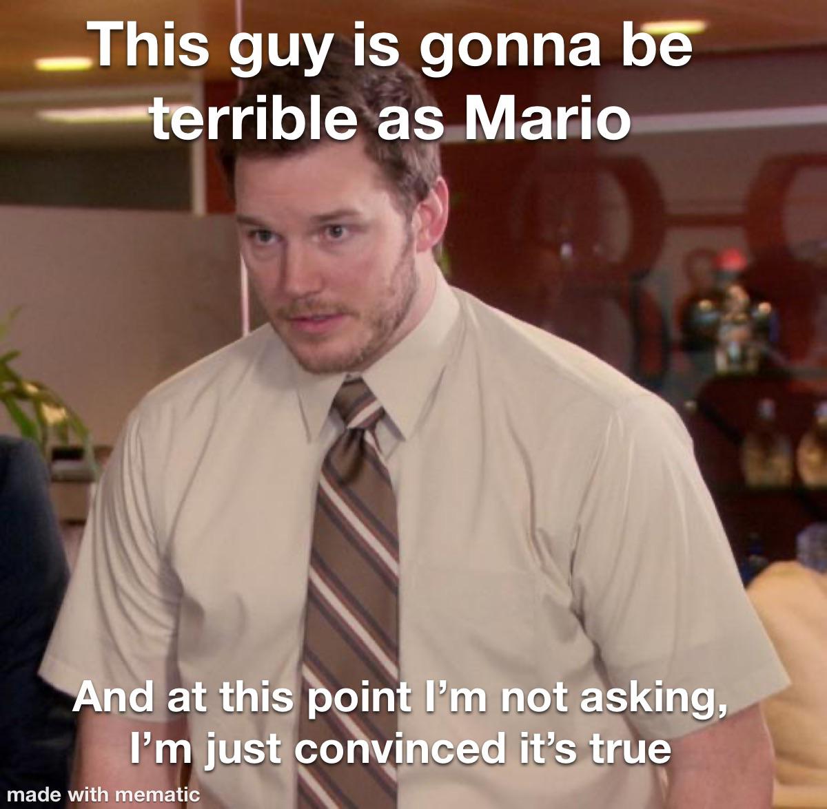 This guy is gonna be terrible as Mario meme