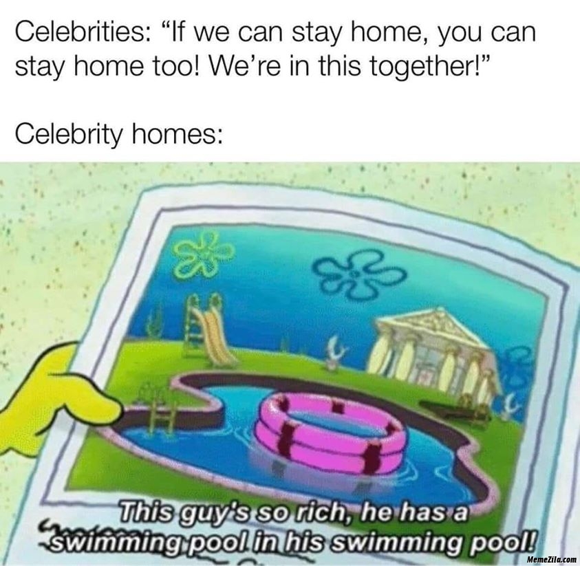 This guy is so rich He has swimming pool in his swimming pool meme
