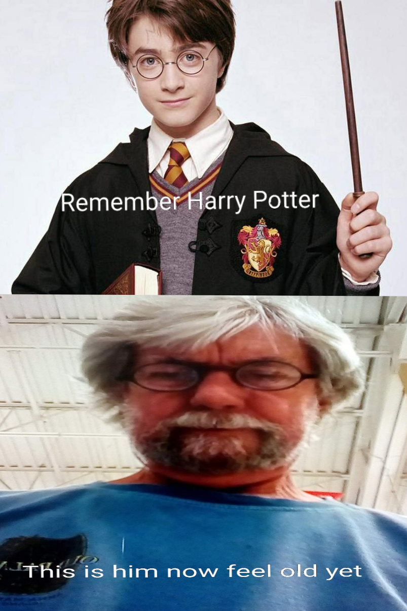This is Harry Potter This is him now Feel old yet meme