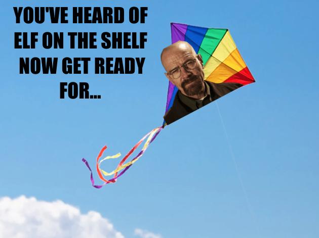 Walter White on kite meme