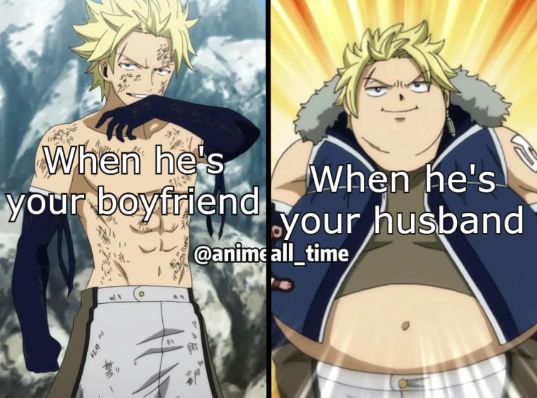 When he's your boyfriend When he's your husband meme