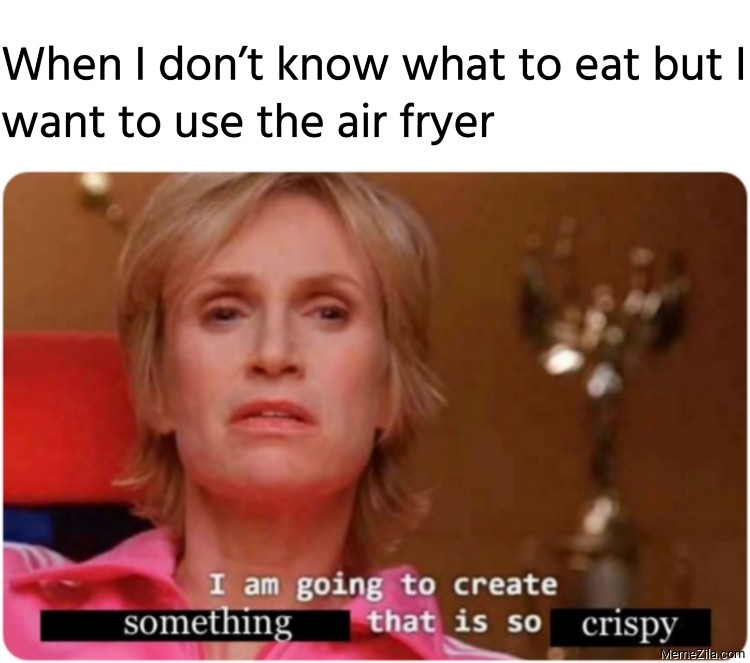 When I dont know what to eat but I want to use the air fryer meme