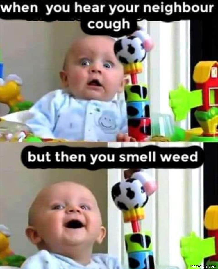 When you hear your neighbour cough But then you smell weed meme