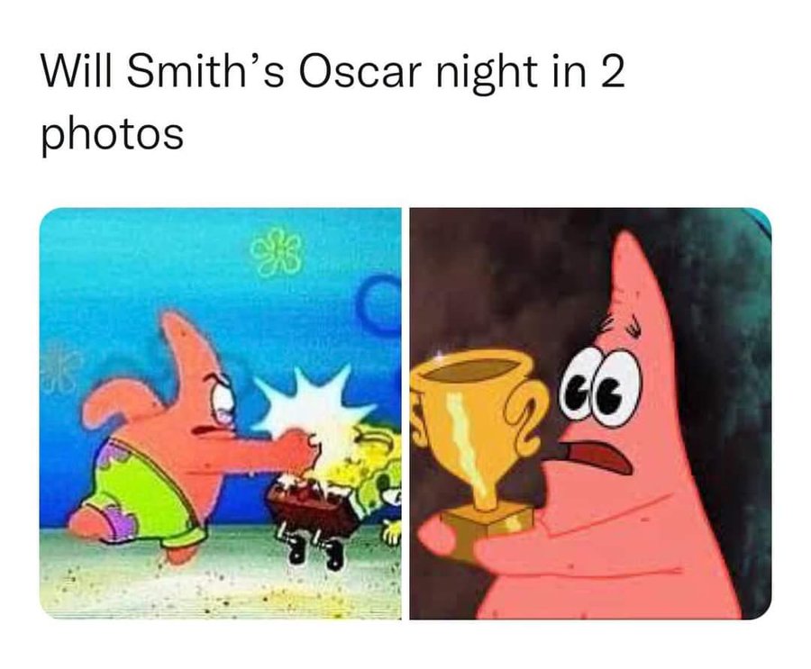 Will Smith&rsquo;s Oscar night in 2 photos meme