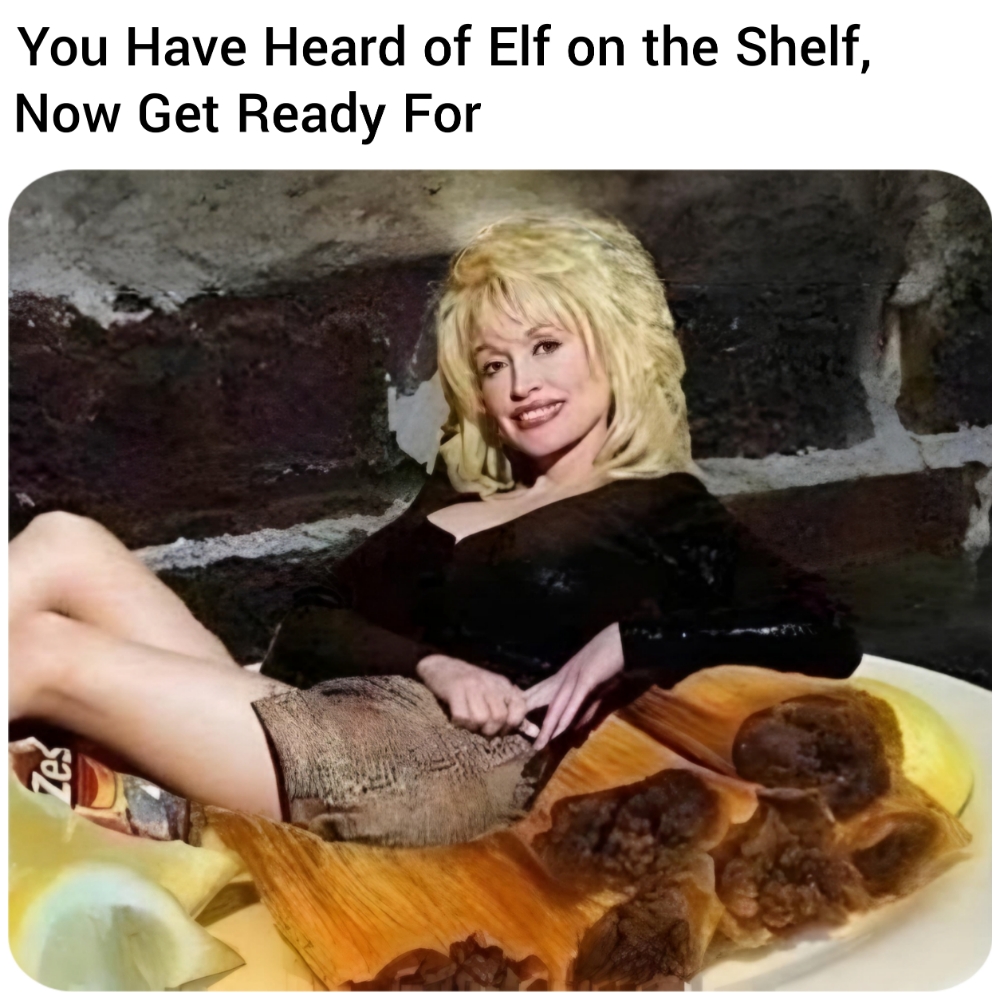 You Have Heard of Elf on the Shelf Dolly on a Tamale Meme