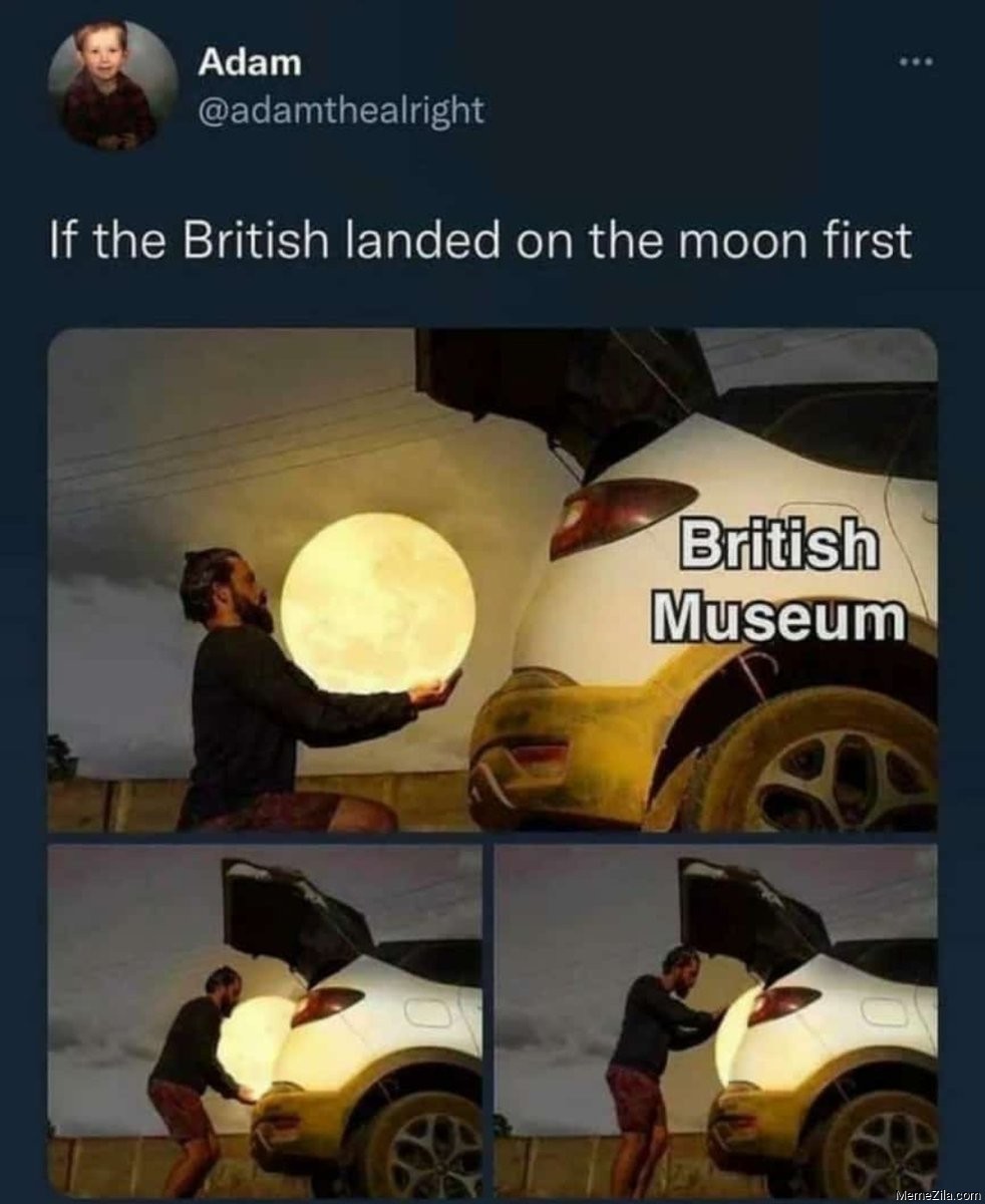 If the british landed on the moon first meme
