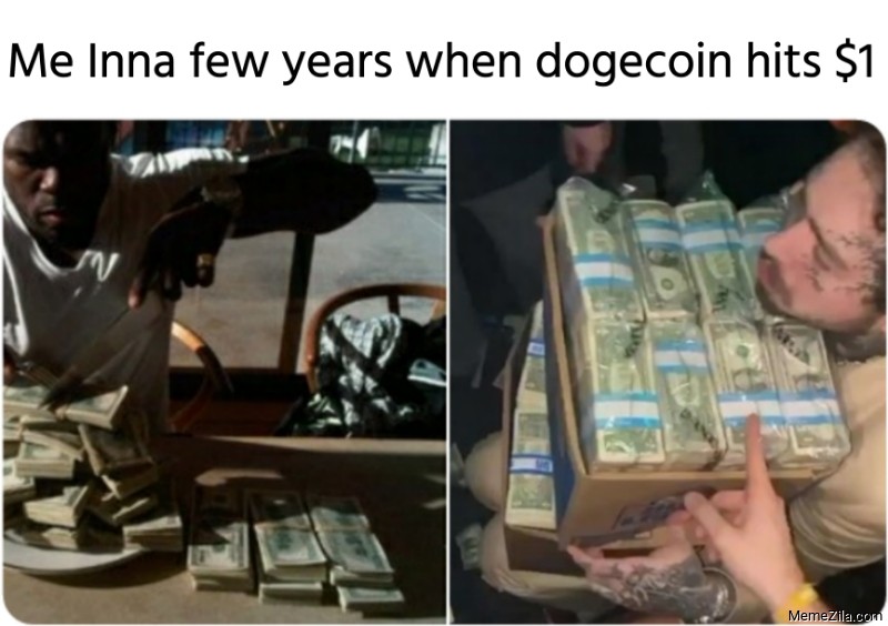 Me Inna few years when dogecoin hits $1 meme