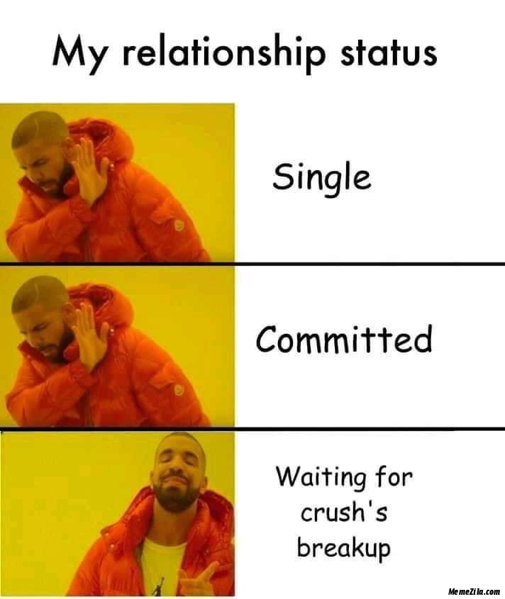 My Relationship Status Single Committed Waiting For Crushs Breakup Meme Memezila Com