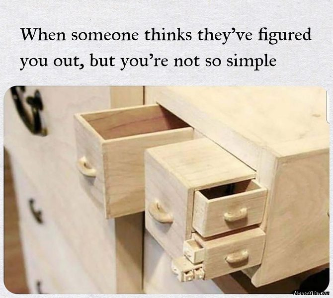 When someone thinks they have figured you out But you are not so simple meme